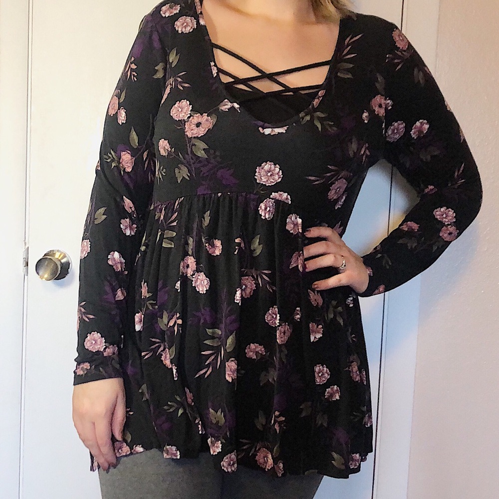 Torrid tunic flowy blouse